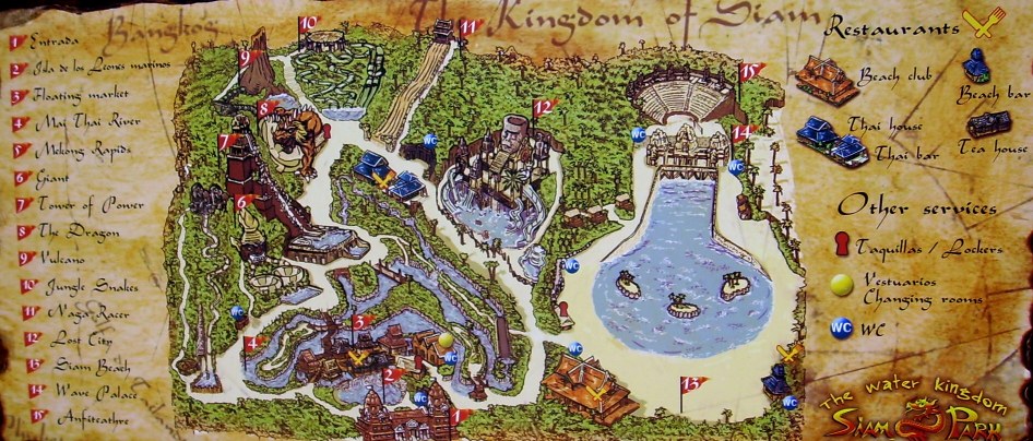 Siam Park Karte Plan 