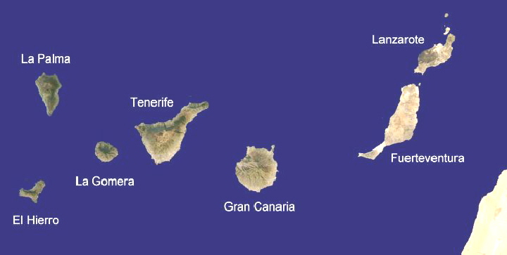 Kanarische Inseln-grosse Uebersicht