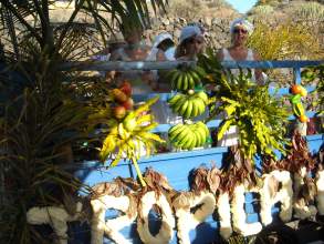 Bananen zu Karneval in Los Gigantes Teneriffa