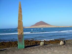 El Medano Teneriffa Blick auf Strand