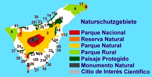 Naturschutzgebiete Teneriffa Kanaren