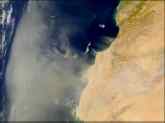 Satellitenbild mit Calima Kanaren