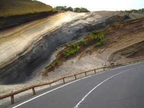 Gesteinsschichten La Tarta Teneriffa