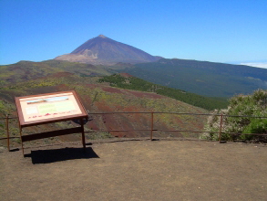 La tarta Teide Teneriffa Schautafel